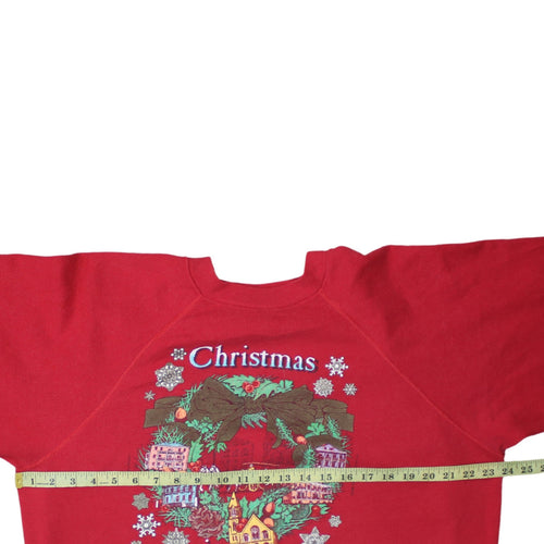 Hanes Men’s Red Christmas in Charleston Embroidered Vintage XL Sweatshirt