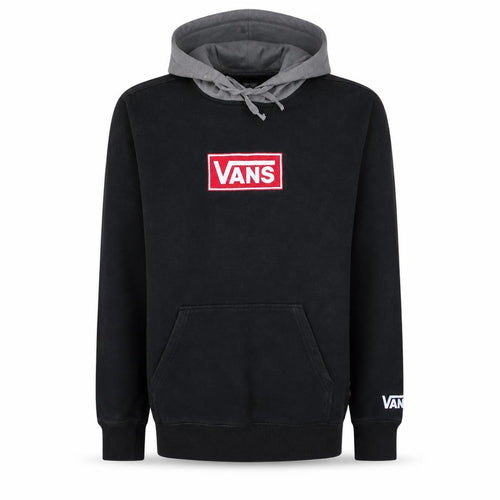 Vans Men's Black Pullover Hoodie XS Logo Fleece Skate Sweatshirt