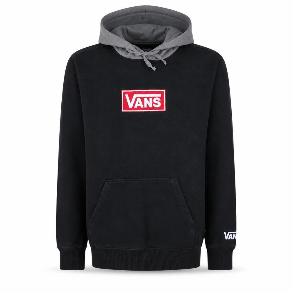 Vans Men's Black Pullover Hoodie XS Logo Fleece Skate Sweatshirt