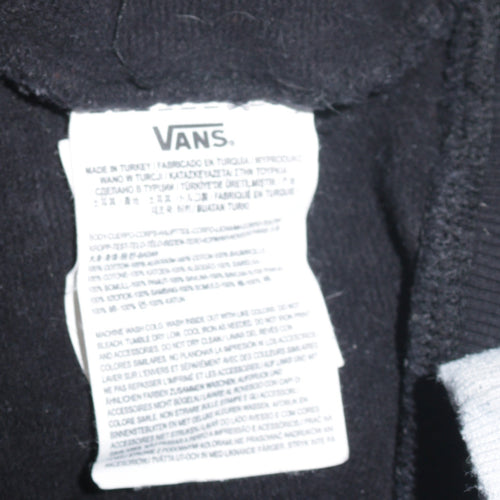 Vans Men's Black Pullover Hoodie XS Logo Fleece Skate Sweatshirt
