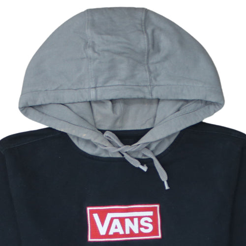 Vans Men's Black Pullover Hoodie XS Logo Fleece Skate Sweatshirt