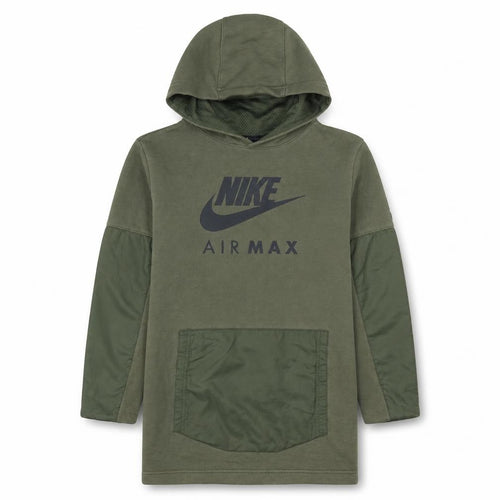 Nike Boys Green Air Max Pullover Hoodie 12-13 Years Long Sleeve Logo