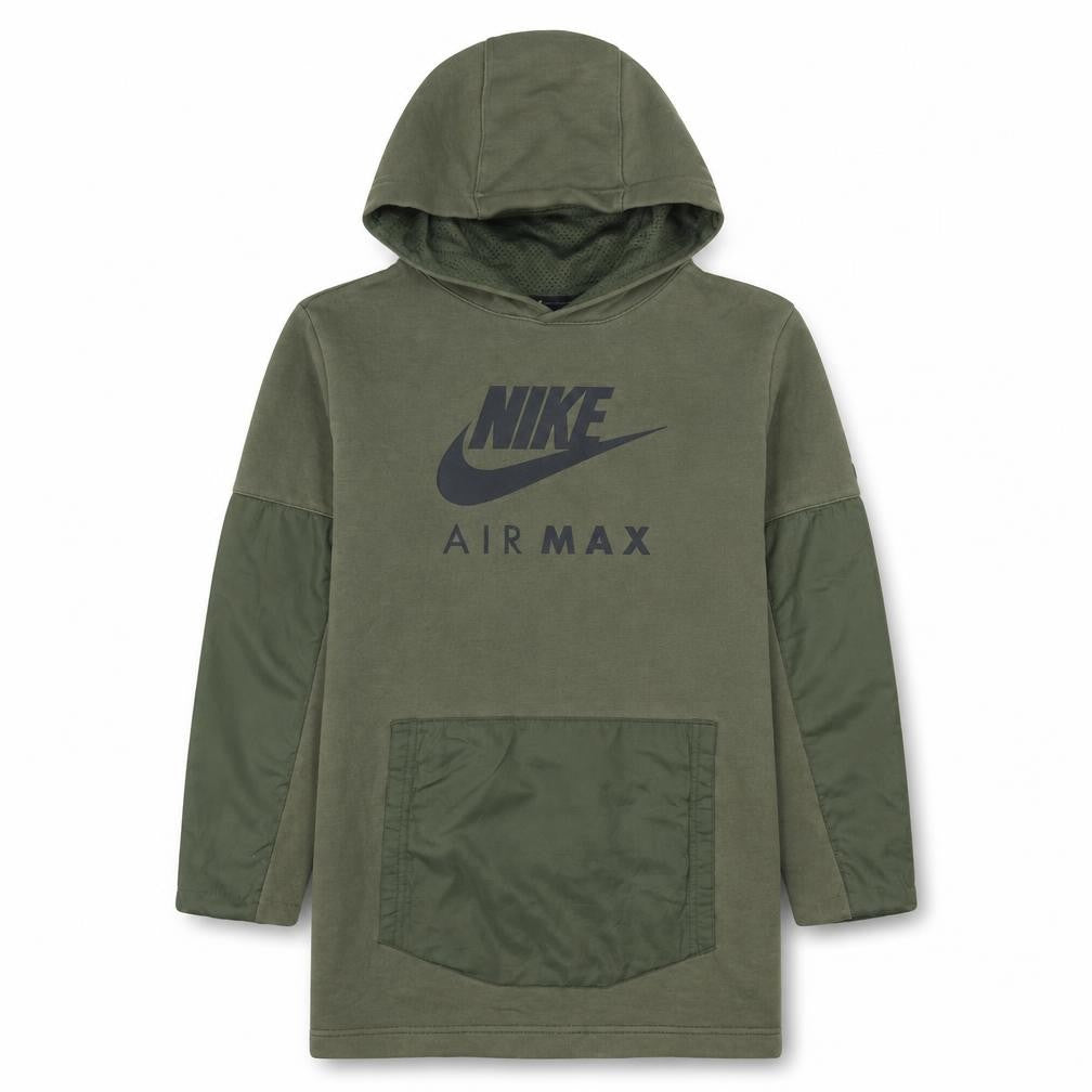 Nike Boys Green Air Max Pullover Hoodie 12-13 Years Long Sleeve Logo