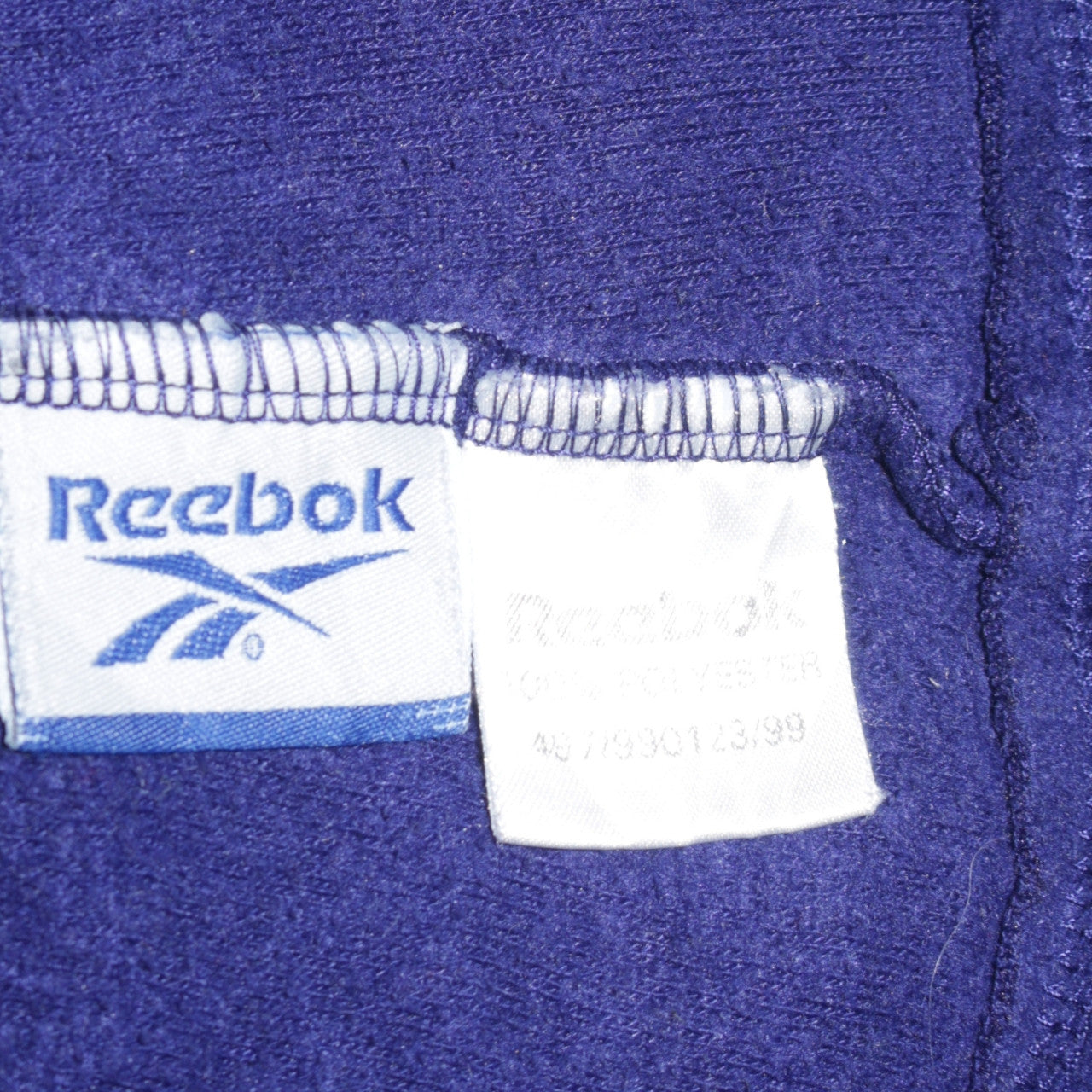 Reebok Womens Blue Fleece Full Zip Retro Jacket Size 12