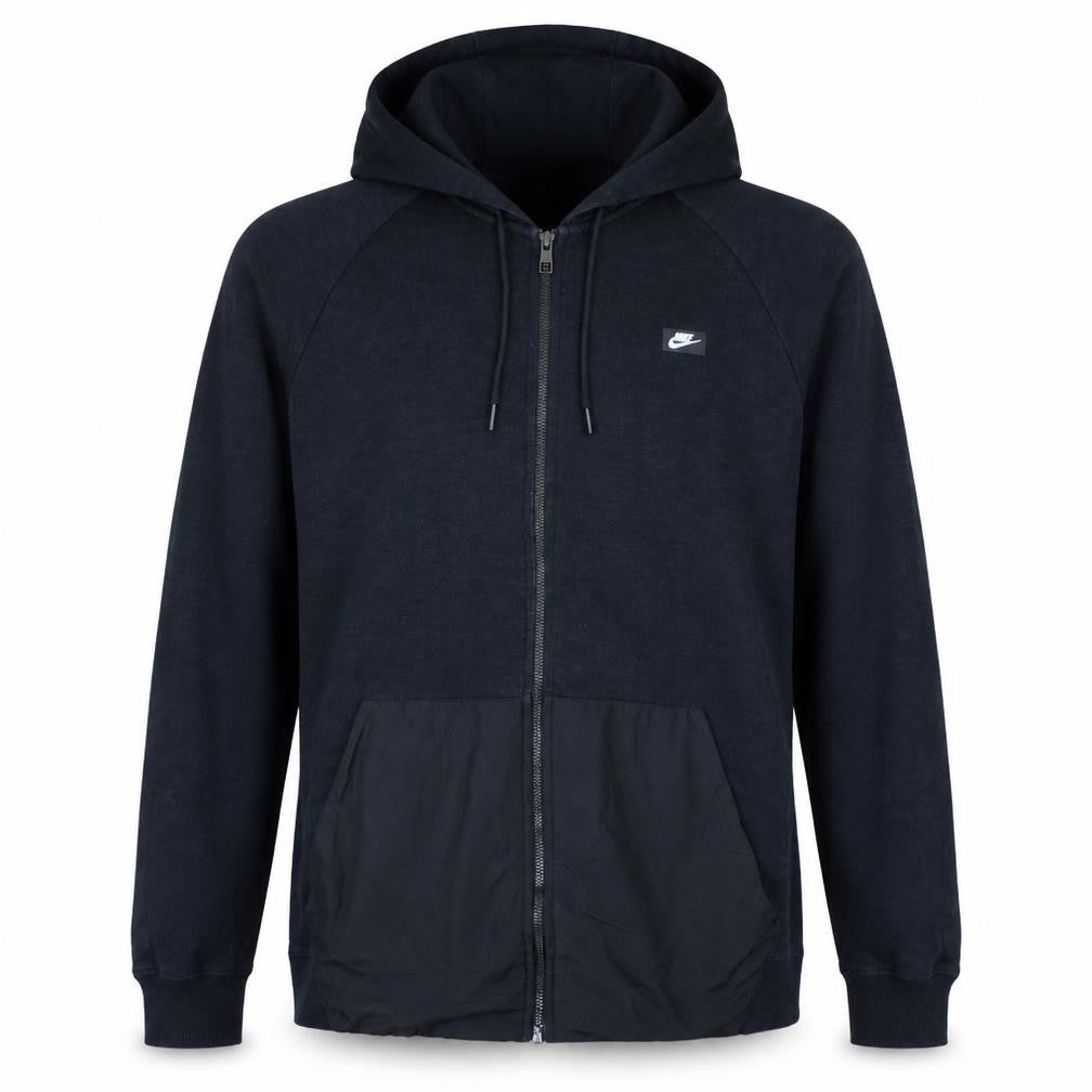Nike Men’s Black Full Zip Hoodie XL Cotton Logo Sportswear