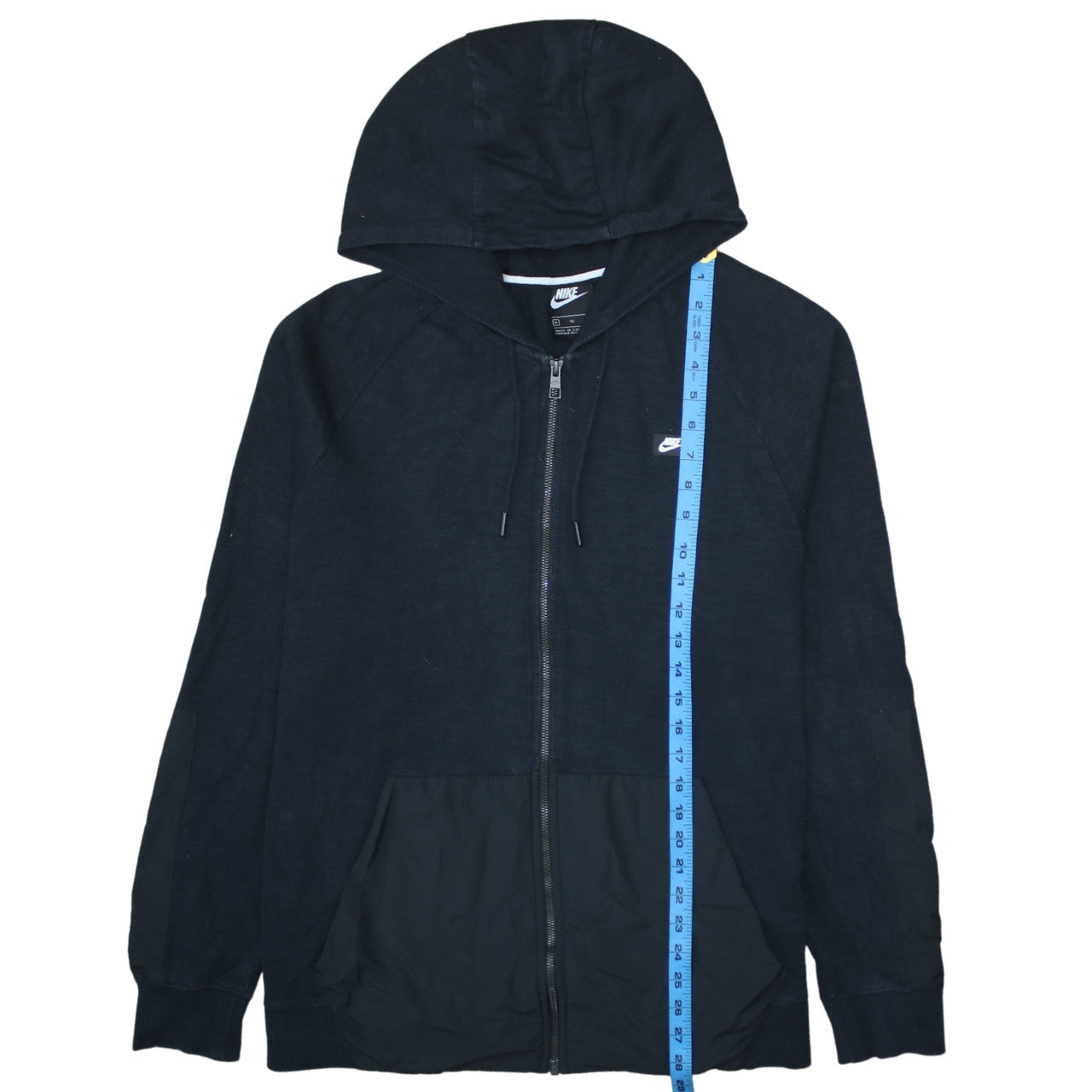 Nike Men’s Black Full Zip Hoodie XL Cotton Logo Sportswear