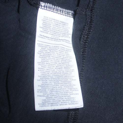 Nike Men’s Black Full Zip Hoodie XL Cotton Logo Sportswear