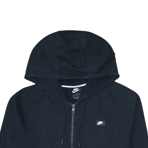 Nike Men’s Black Full Zip Hoodie XL Cotton Logo Sportswear
