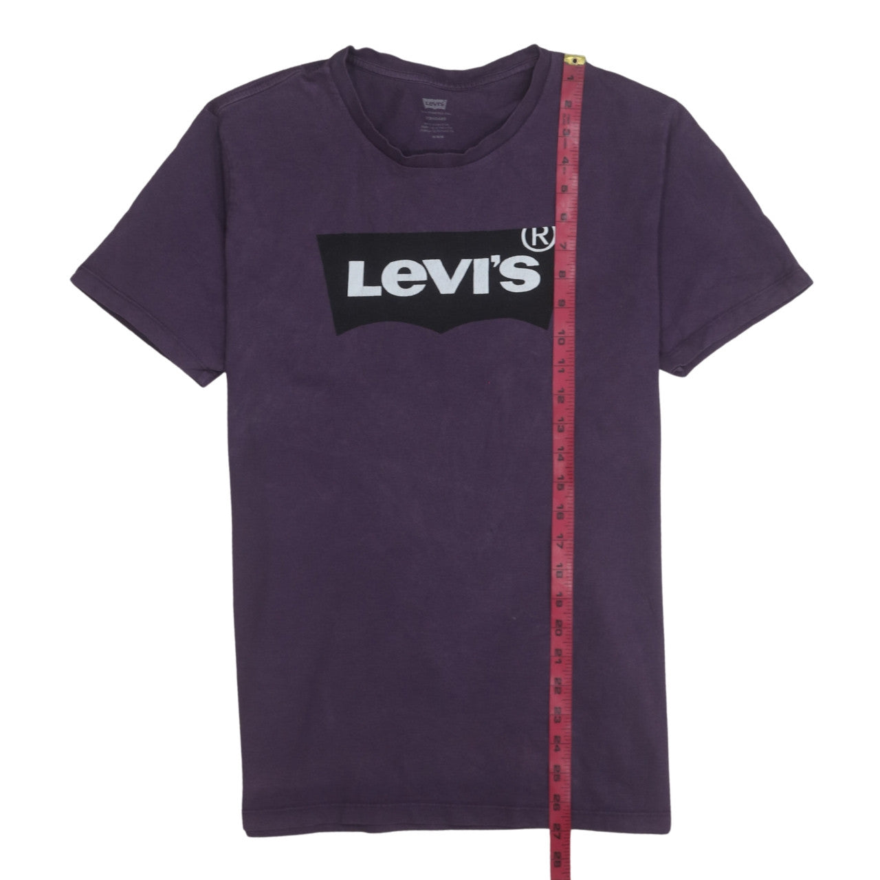 Levi's Men's Purple Graphic Logo T-Shirt Medium Cotton Crew Neck