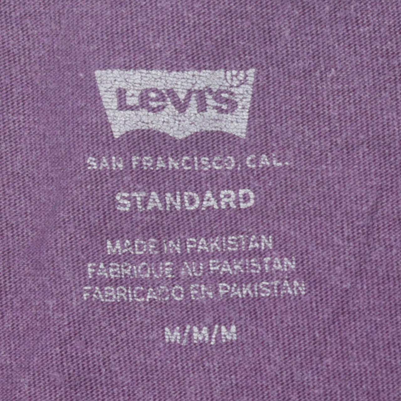 Levi's Men's Purple Graphic Logo T-Shirt Medium Cotton Crew Neck