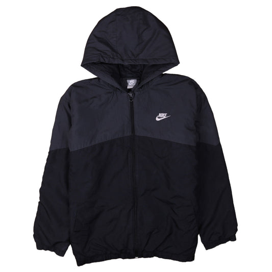 Nike Boys Black XL Windbreaker Hooded Jacket