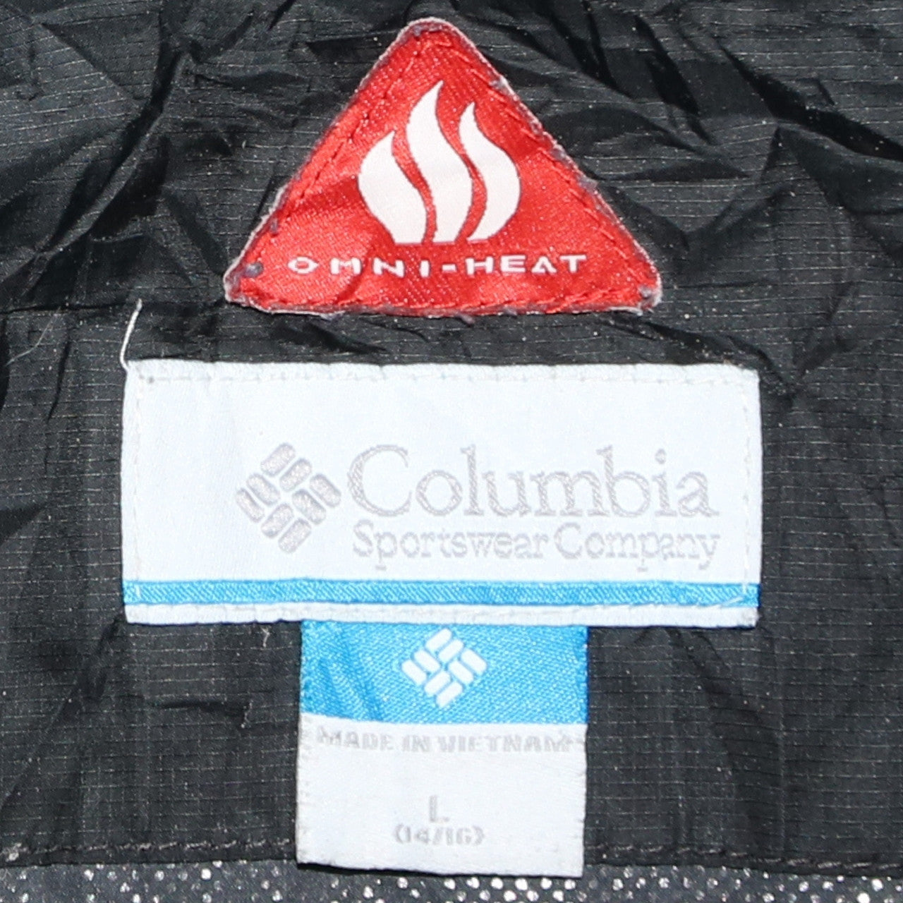 Columbia Women's Black L Hooded Puffer Jacket Omni-Heat Winter Coat