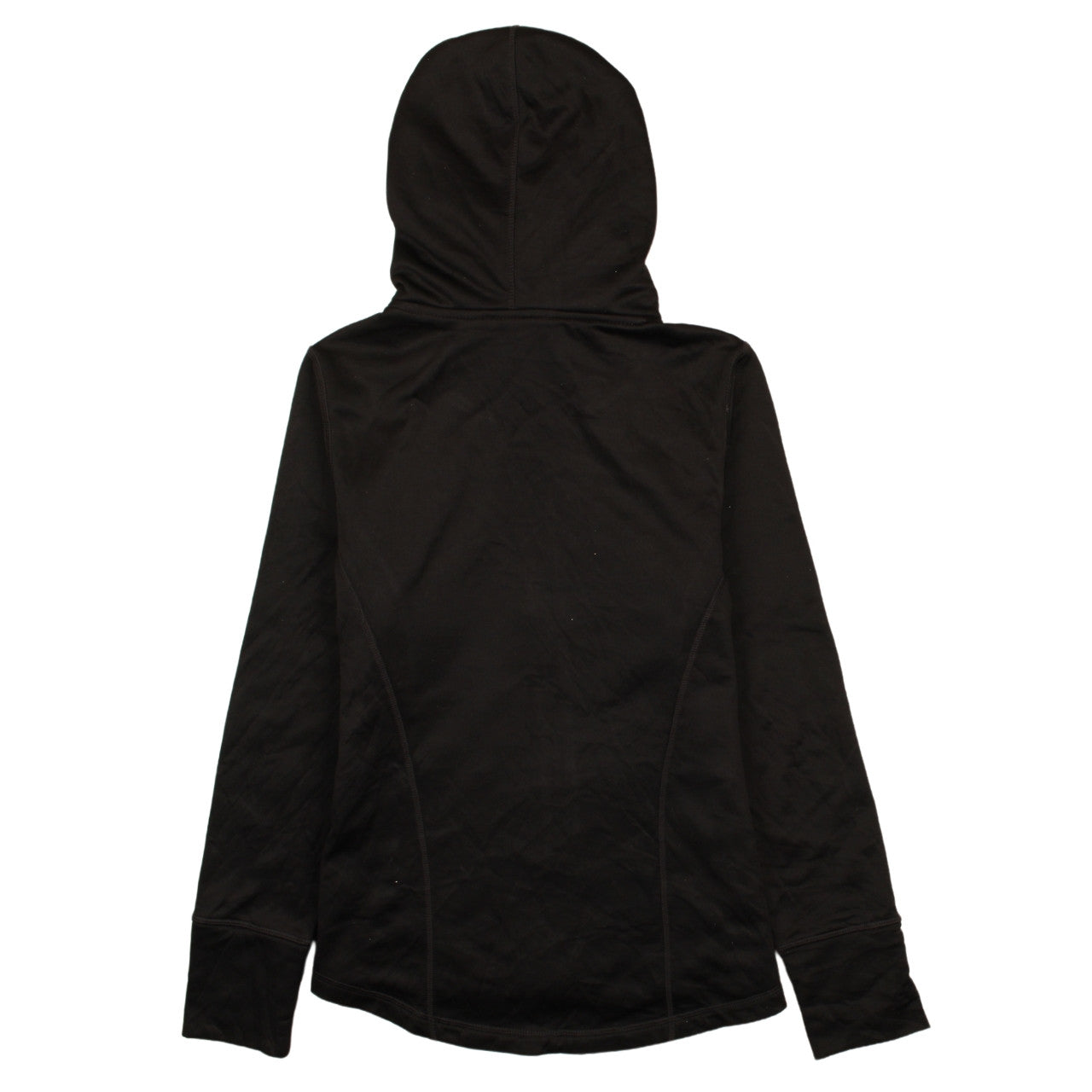 Fila Sport Womens Black Blue Hooded Full Zip Quilted Jacket Size S