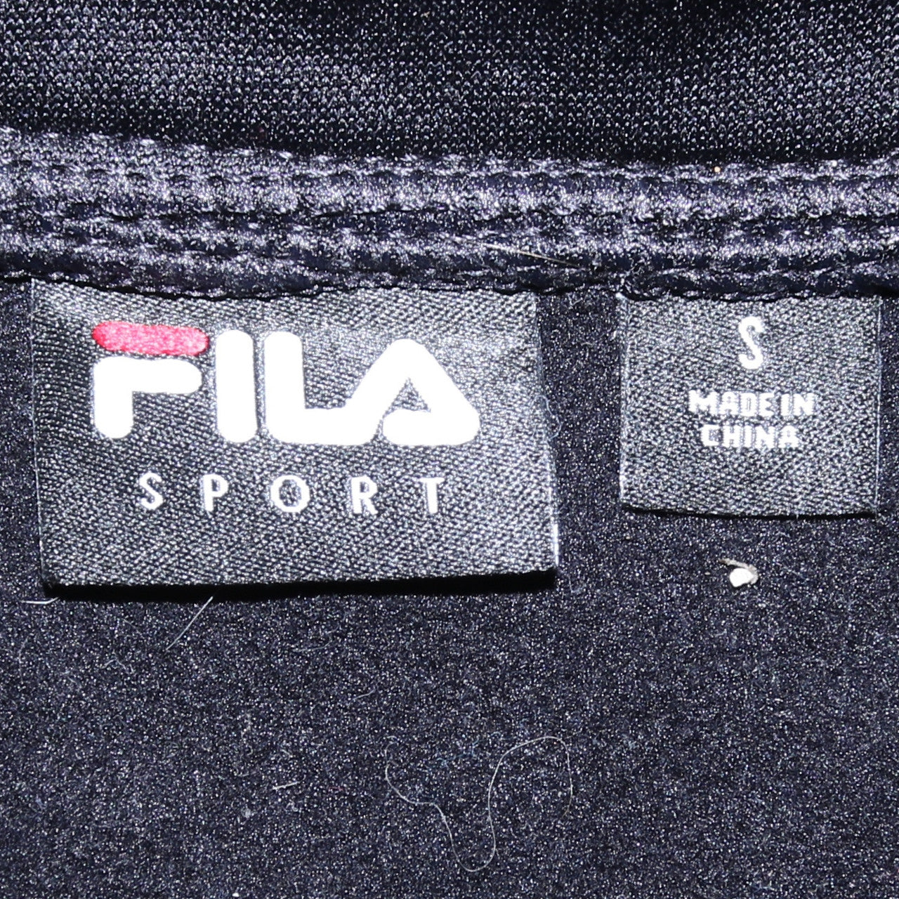Fila Sport Womens Black Blue Hooded Full Zip Quilted Jacket Size S