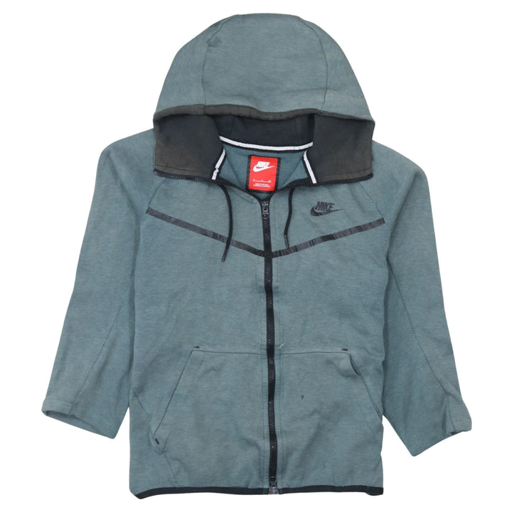 Nike Womens Green Full Zip Hoodie Small Hooded Sweatshirt