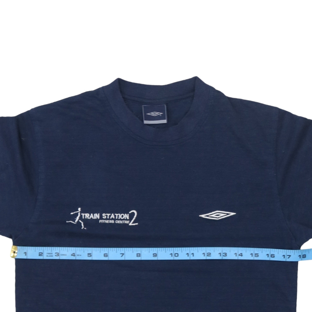 Umbro Men's Blue Crew Neck Sports T-Shirt Medium