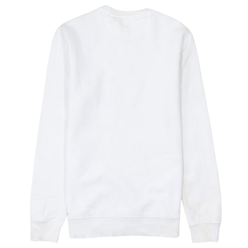 Calvin Klein Jeans Men's White XS Crew Neck Logo Sweatshirt
