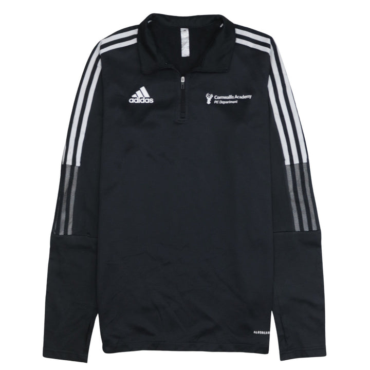 adidas Mens Black M 1/4 Zip Cornwallis Academy PE Sweatshirt