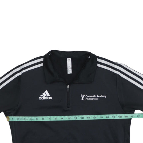 adidas Mens Black M 1/4 Zip Cornwallis Academy PE Sweatshirt