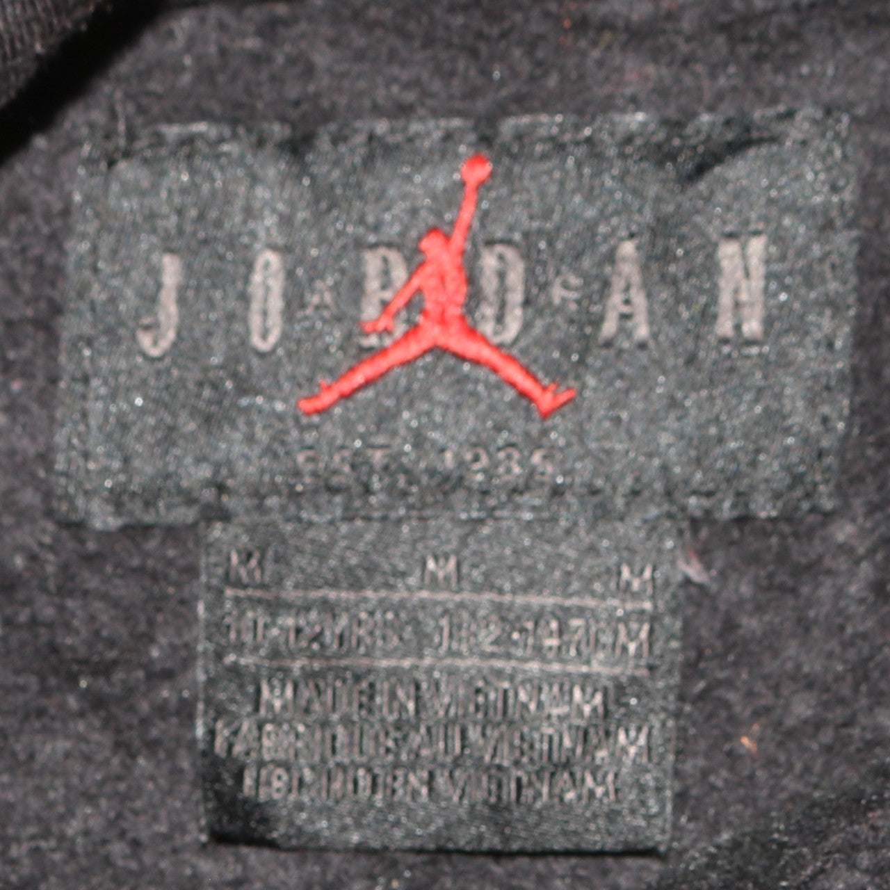 Jordan Boys Black Multicolour Graphic Pullover Hoodie Size M