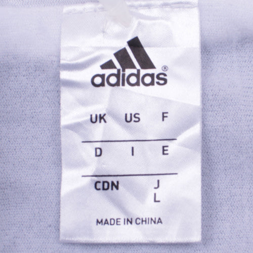 Adidas Women's Blue Windbreaker Jacket L Hooded Full Zip
