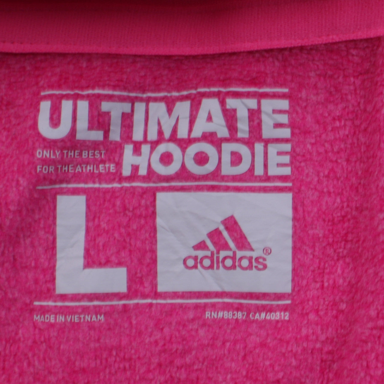 Adidas Women's Pink Ultimate Pullover Hoodie L Sportswear