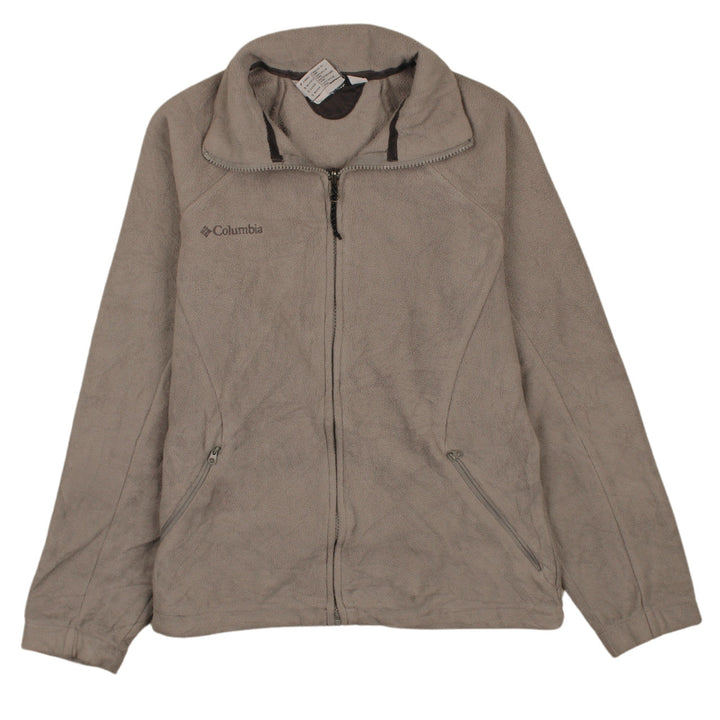 Columbia Women's Beige Fleece Zip Jacket Size S Outdoor Casual