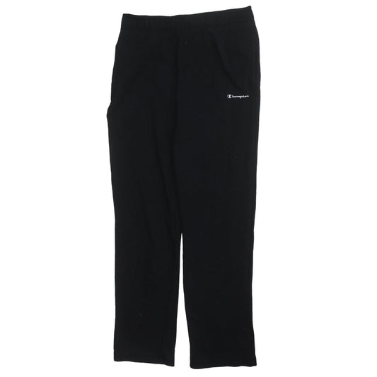 Champion Women Black Fleece Sweatpants Medium Regular Fit