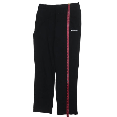 Champion Women Black Fleece Sweatpants Medium Regular Fit