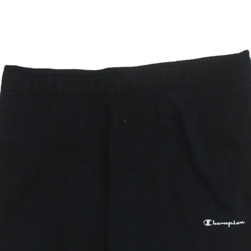 Champion Women Black Fleece Sweatpants Medium Regular Fit
