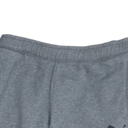 Puma Boys Grey Jogger Trousers 14 Years Regular Fit Fleece Sweatpants
