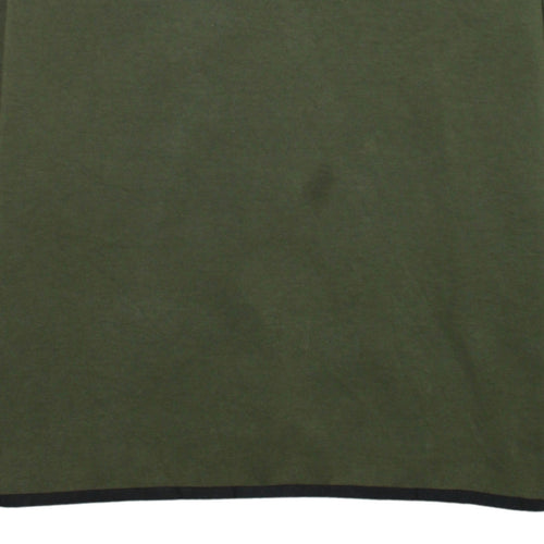Nike Men's Green L Crew Neck Pullover Sweatshirt with Logo Zip Pocket