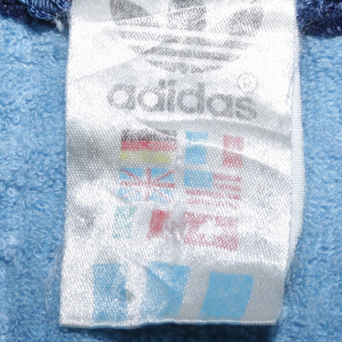 Adidas Men Blue Quilted Bodywarmer Waistcoat Size M Retro Zip Vest