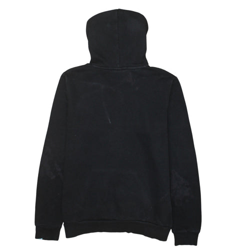 Puma Women Black Hoodie UK 14 Pullover Logo Cotton Blend