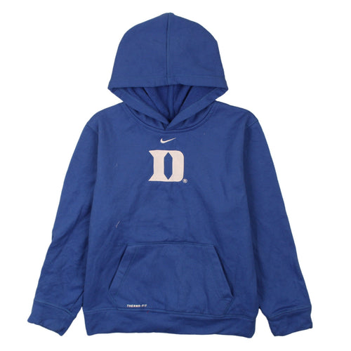Nike Women Blue Therma-Fit Pullover Hoodie L 16/18 Duke Logo