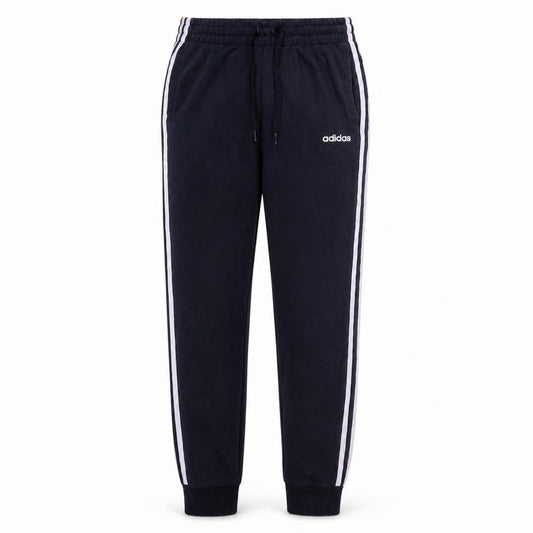 Front view of adidas Men Black S Jogger Sweatpants Side Stripe Tapered Fit