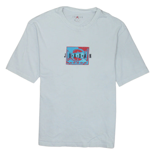 Nike Jordan Men's White Graphic Print Short Sleeve T-Shirt M