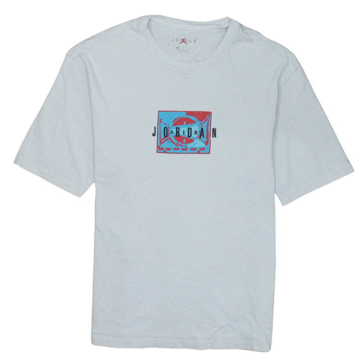 Nike Jordan Men's White Graphic Print Short Sleeve T-Shirt M