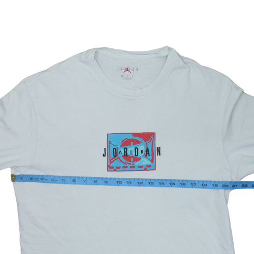 Nike Jordan Men's White Graphic Print Short Sleeve T-Shirt M