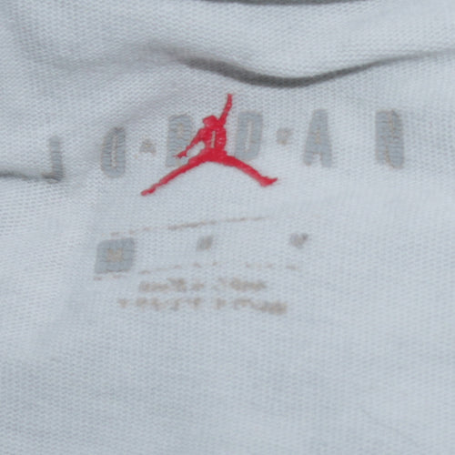 Nike Jordan Men's White Graphic Print Short Sleeve T-Shirt M