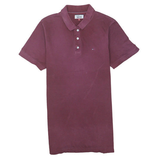 Tommy Hilfiger Denim Men's Red XL Short Sleeve Cotton Polo Shirt
