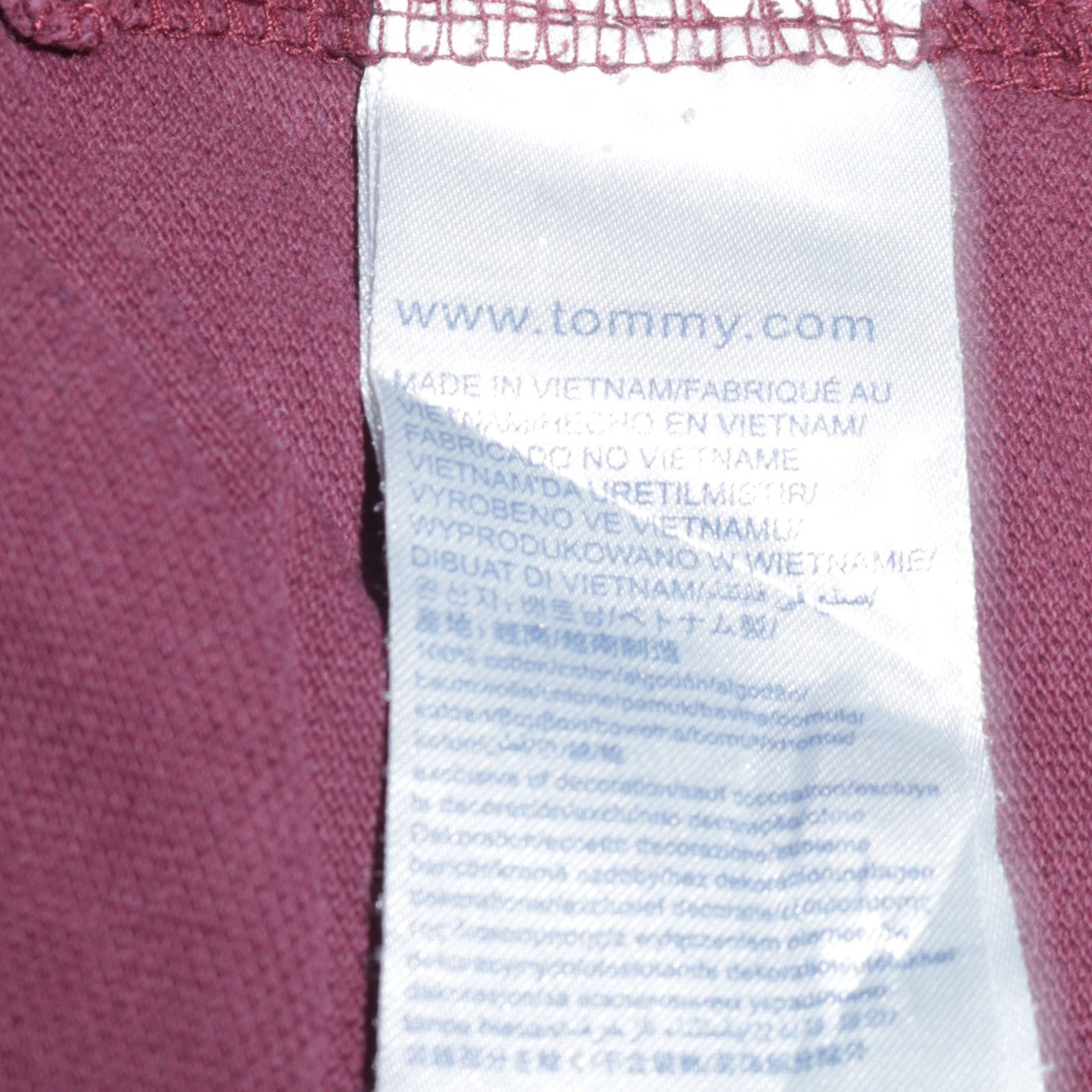Tommy Hilfiger Denim Men's Red XL Short Sleeve Cotton Polo Shirt