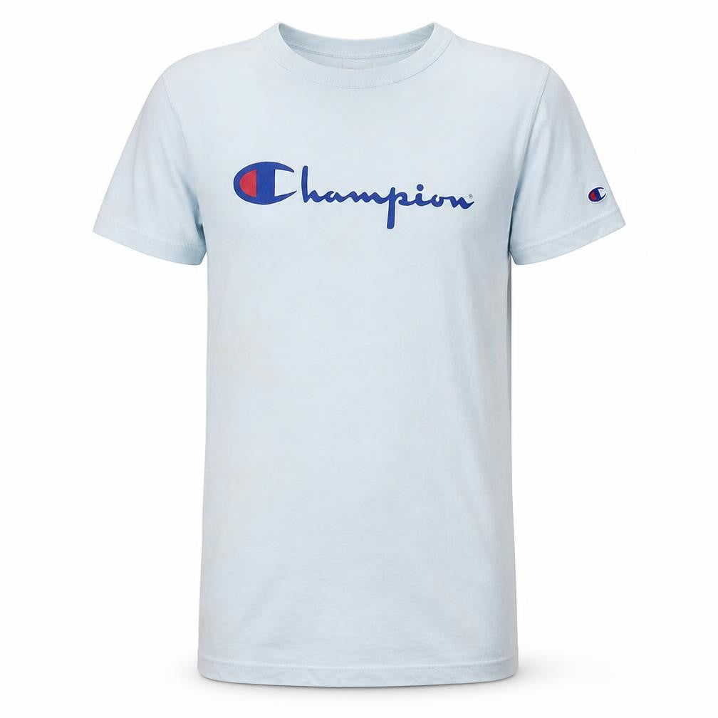 Champion Men's White Small Short Sleeve Graphic Logo T-Shirt