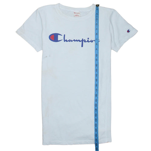 Champion Men's White Small Short Sleeve Graphic Logo T-Shirt