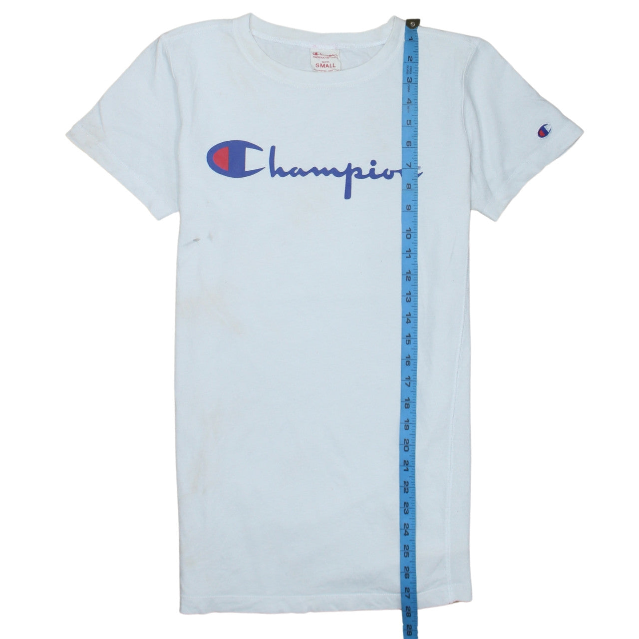 Champion Men's White Small Short Sleeve Graphic Logo T-Shirt