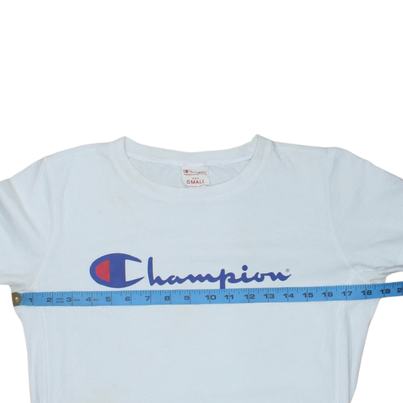 Champion Men's White Small Short Sleeve Graphic Logo T-Shirt