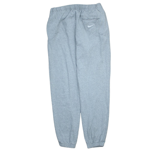 Nike Women Grey Cotton Pullover Sweatshirt L Hooded Activewear