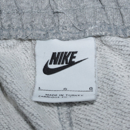 Nike Women Grey Cotton Pullover Sweatshirt L Hooded Activewear