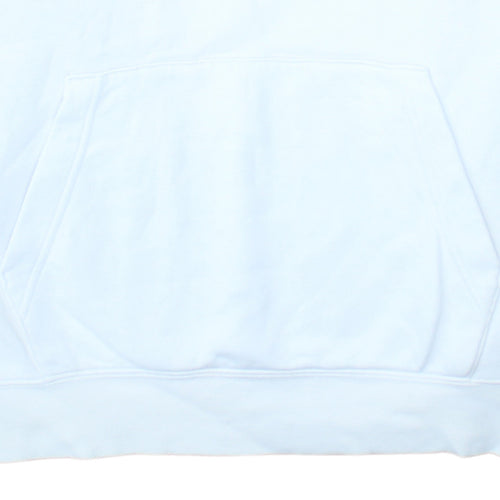 Nike Men's White L Pullover Hoodie Fleece Logo Sweatshirt