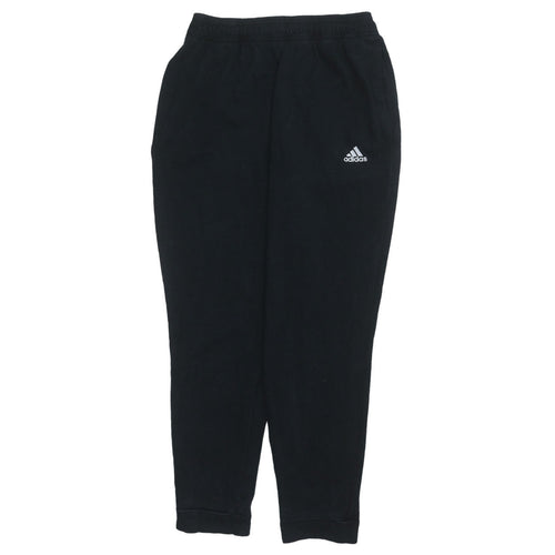 adidas Men's Black Regular Fit Fleece Sweatpants M